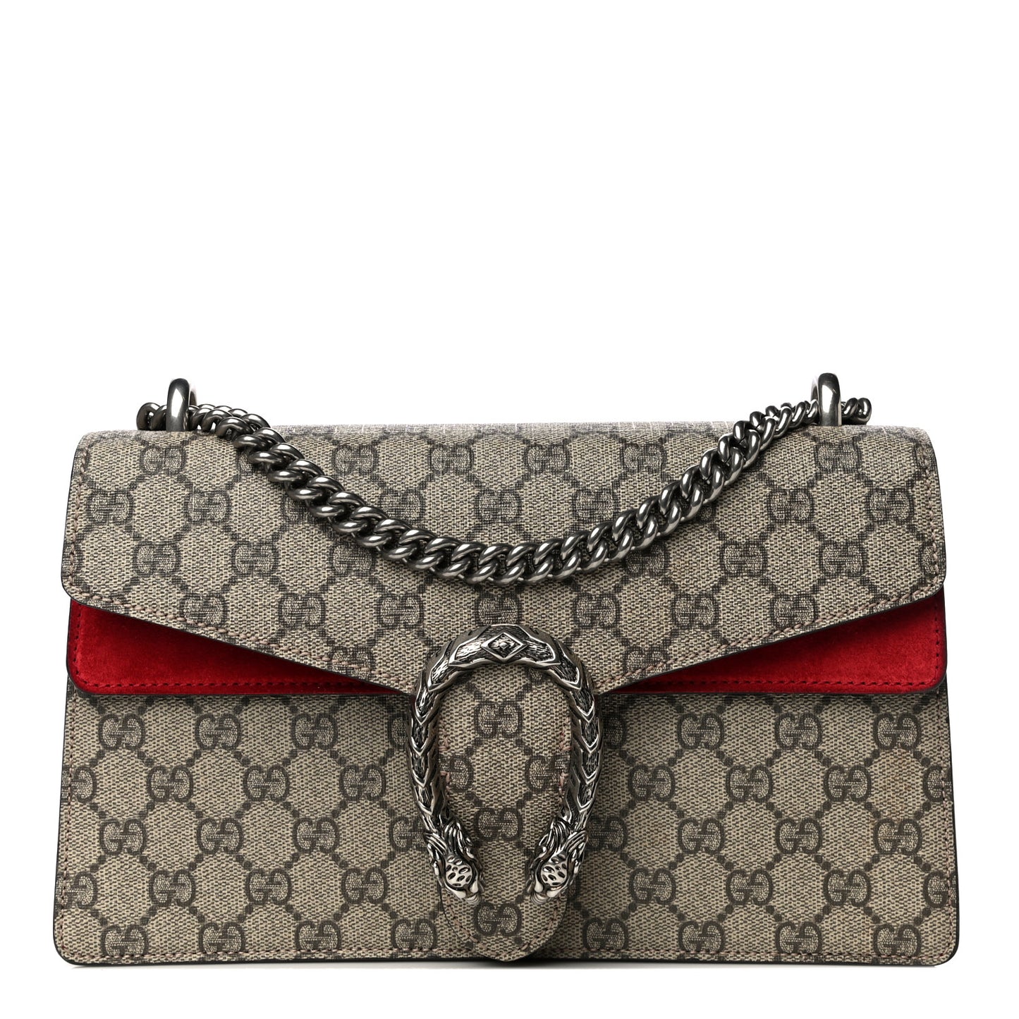 GG Supreme Monogram Small Dionysus Shoulder Bag Red