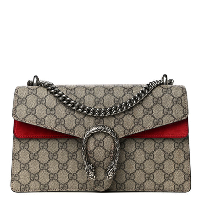 Gucci GG Supreme Monogram Small Dionysus Shoulder Bag Red 1 of 19
