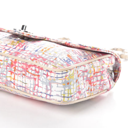 Chanel Canvas Watercolor Tweed Print Clover Small Flap Multicolor 6 of 9