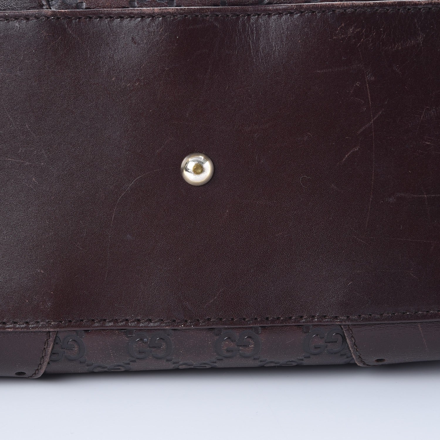 Gucci Guccissima Large Punch Tote Chocolate Brown 23 of 27