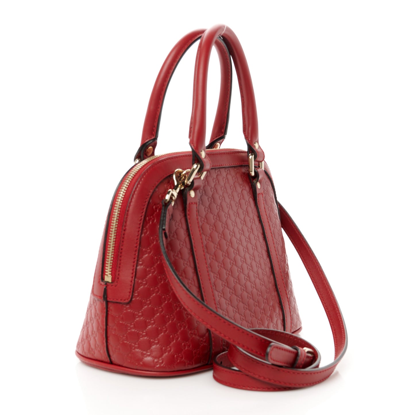 Soft Microguccissima Mini Dome Bag Rosso