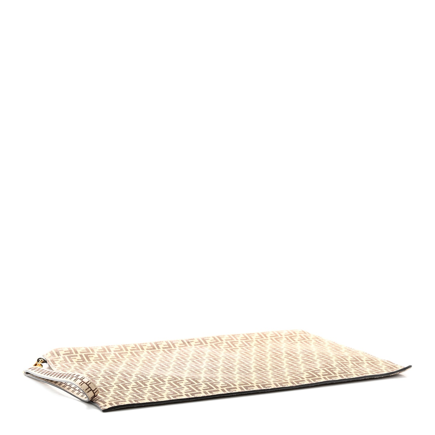 Suede Vitello Grace Micro FF Large Flat Pouch Nude Spring Maya