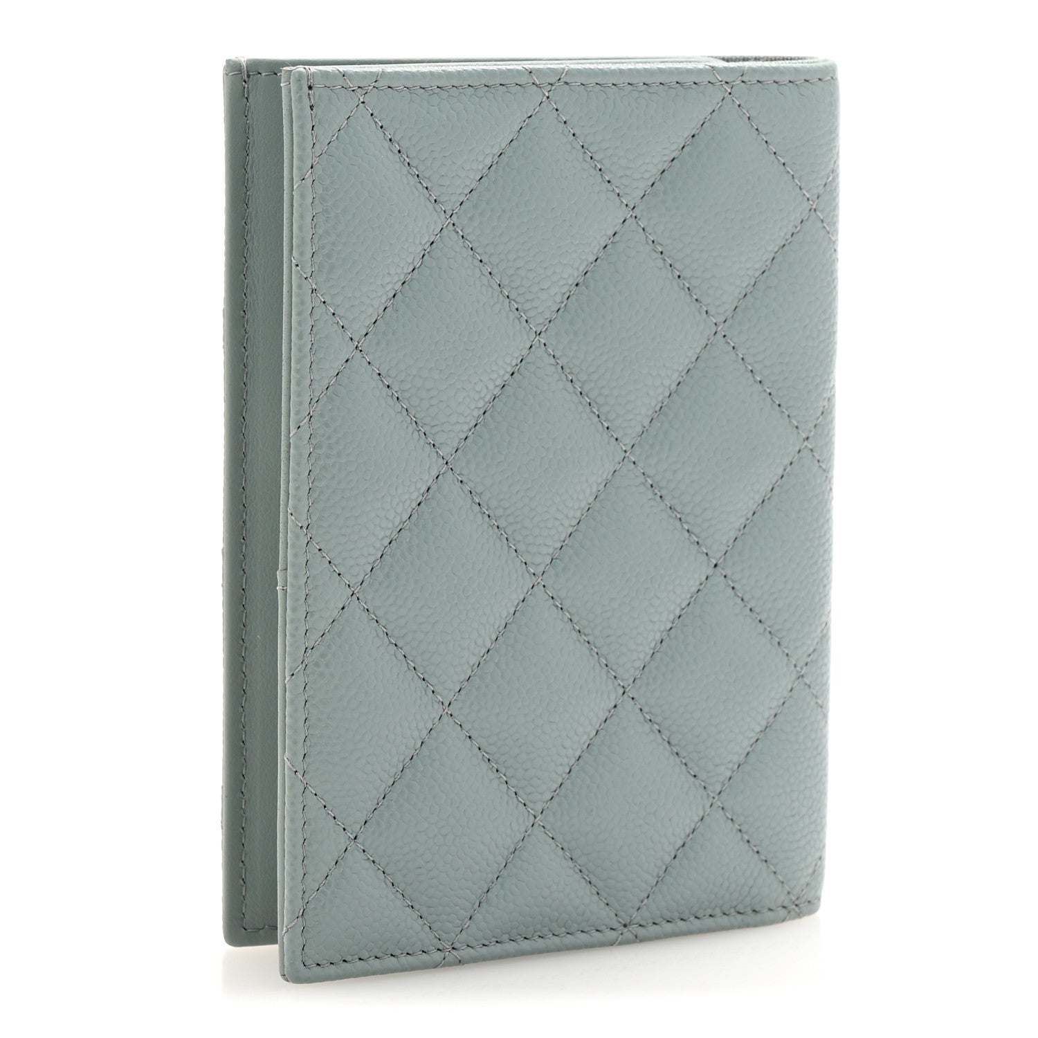 Chanel Caviar Quilted Passport Holder Blue 3 of 8