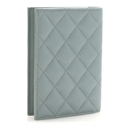 Chanel Caviar Quilted Passport Holder Blue 3 of 8