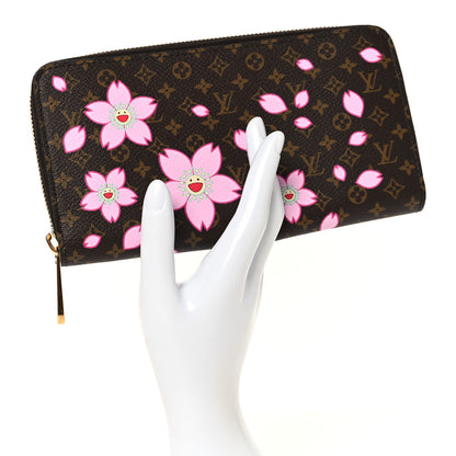 Louis Vuitton LV X TM Monogram Cherry Blossom Zippy Wallet Sakura Brown 2 of 6