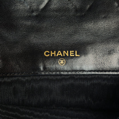 Chanel Calfskin Diamond Stitched Compact Wallet Black 6 of 8