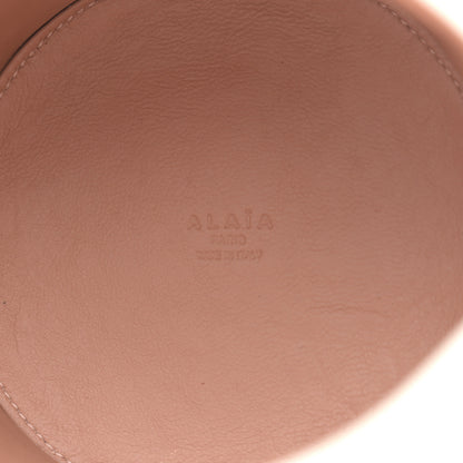 Alaia Lizard Embossed Calfskin Flower Applique Bucket Bag White 6 of 17
