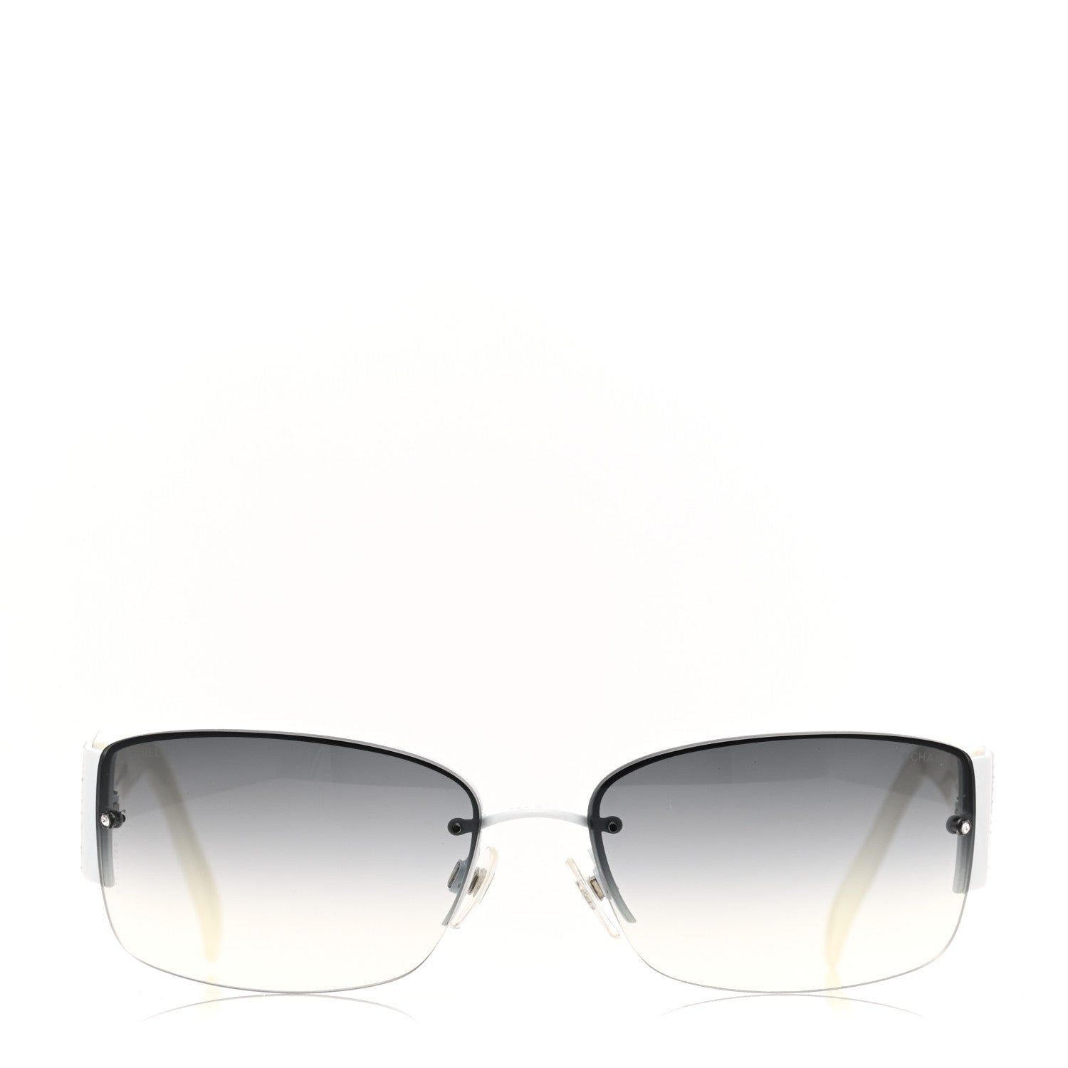 Chanel Crystal CC Sunglasses 4117-B White 2 of 7