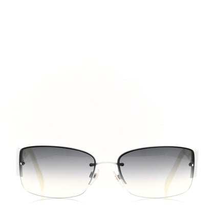 Chanel Crystal CC Sunglasses 4117-B White 2 of 7