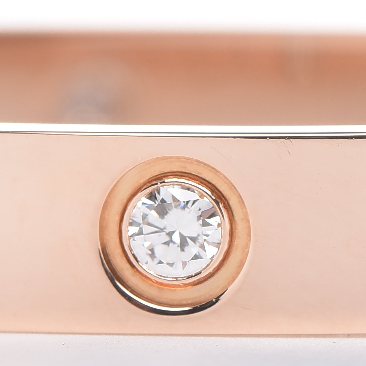 18K Pink Gold 4 Diamond LOVE Bracelet 16