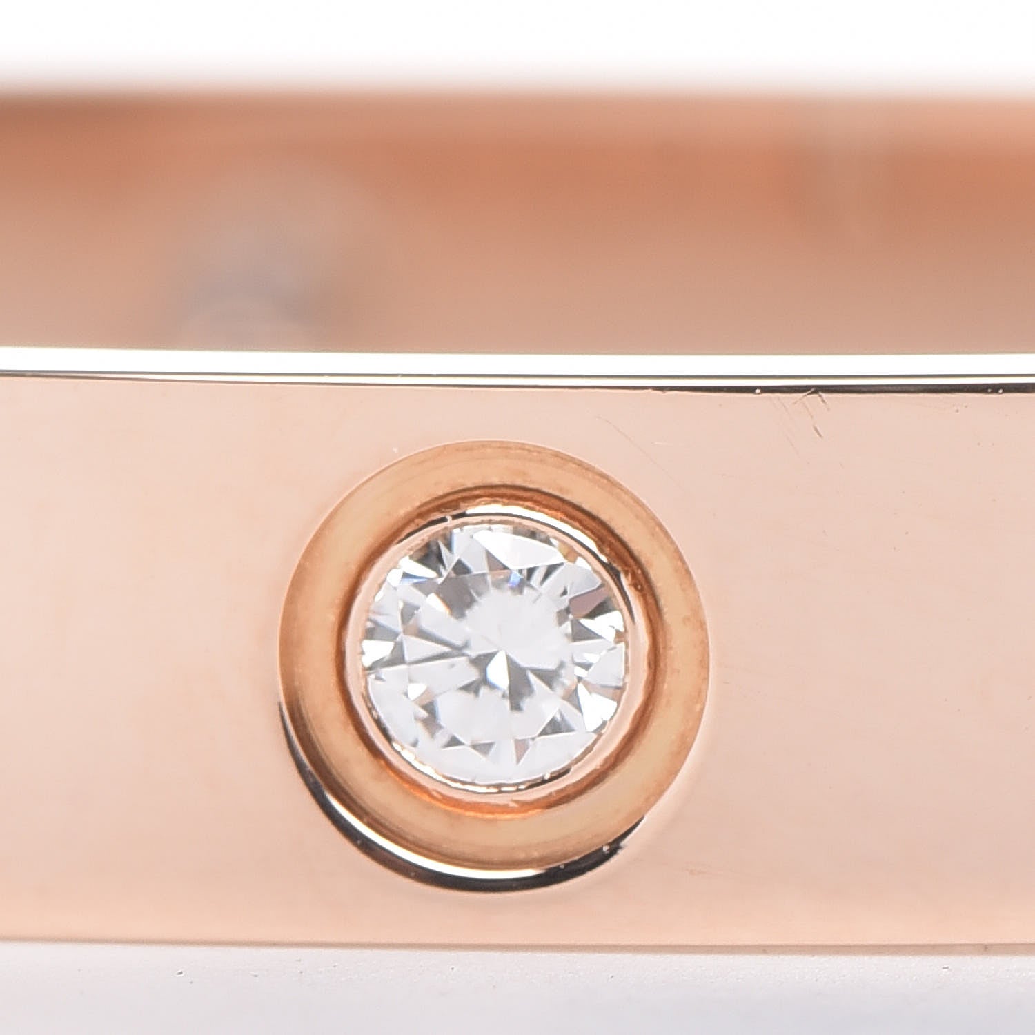 Cartier 18K Pink Gold 4 Diamond LOVE Bracelet 16 4 of 7