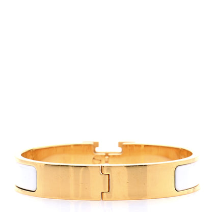 Hermes Enamel Narrow Clic Clac H Bracelet PM White 3 of 5