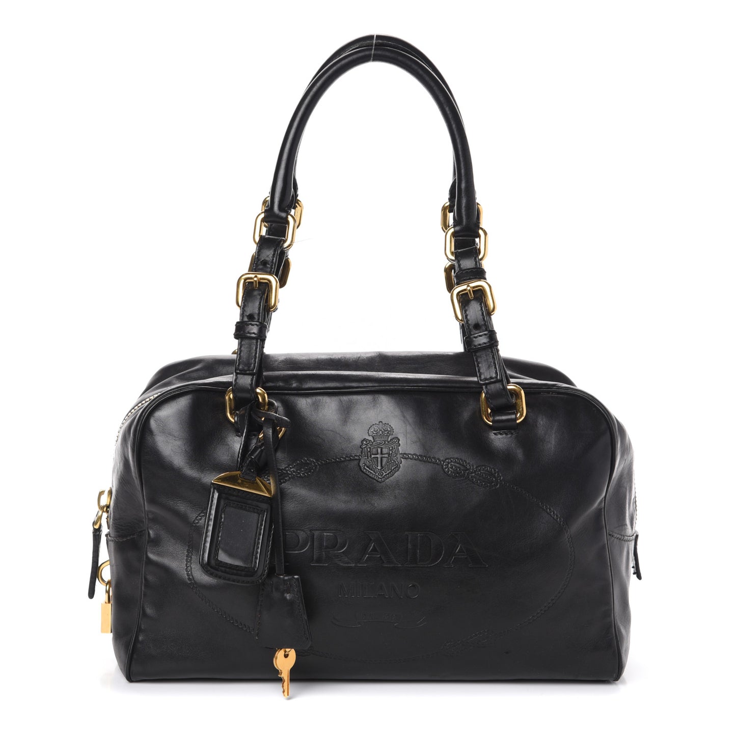Box Embossed Logo Bowler Black