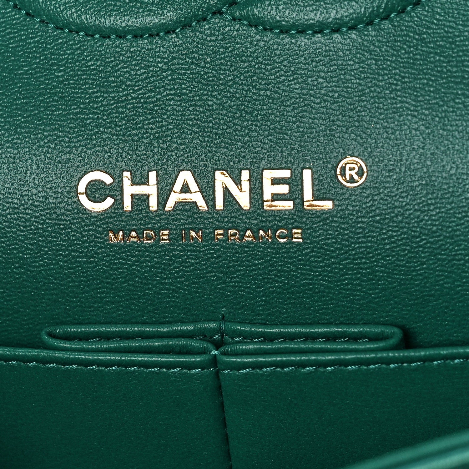 Chanel Iridescent Calfskin Quilted Medium Double Flap Green 6 of 10