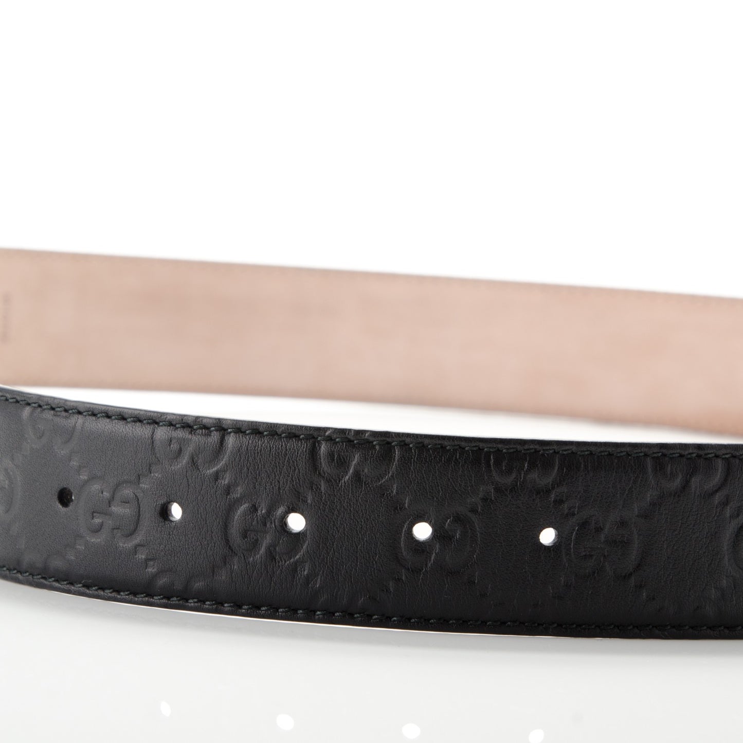 Guccissima Interlocking G Belt 85 34 Black