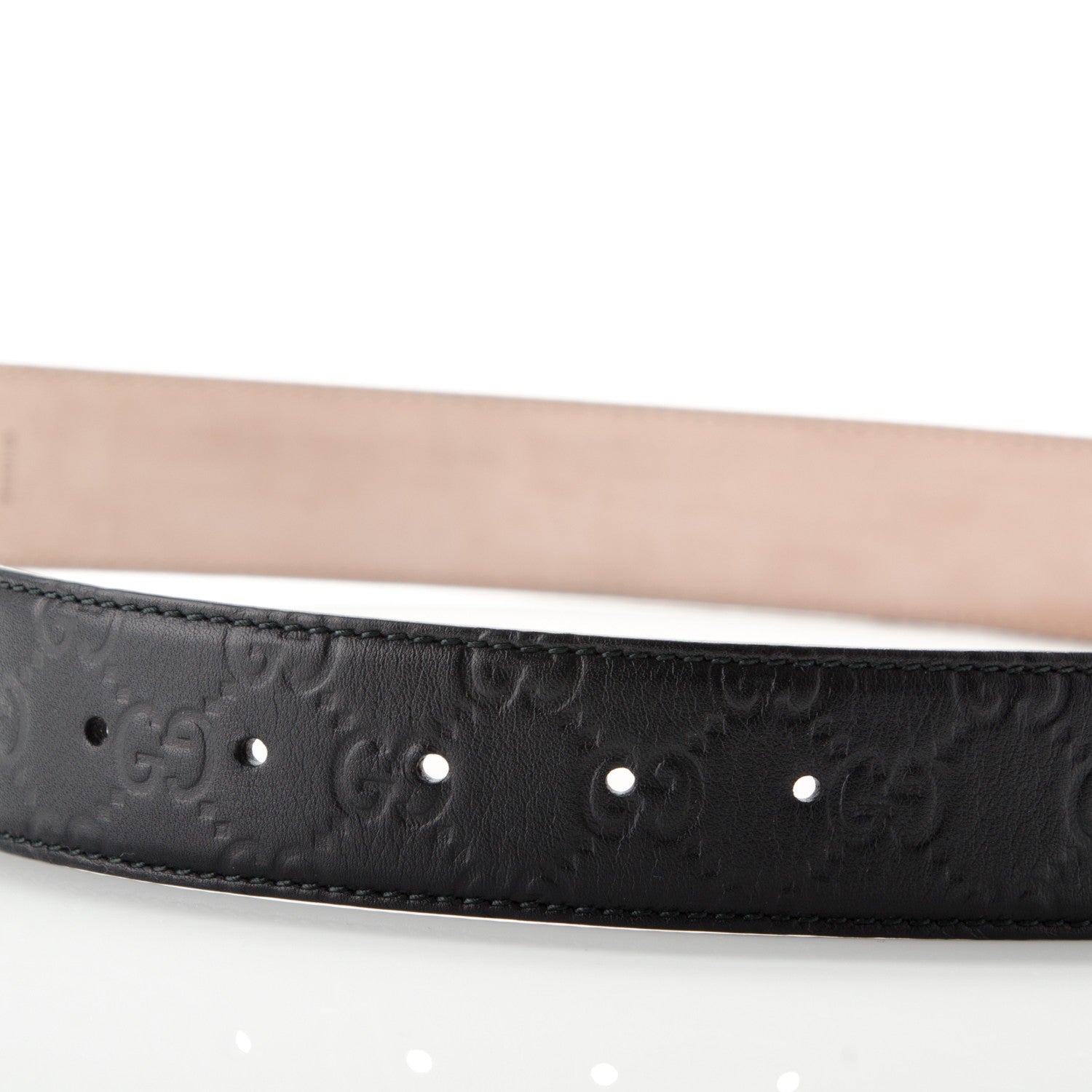 Gucci Guccissima Interlocking G Belt 85 34 Black 3 of 5