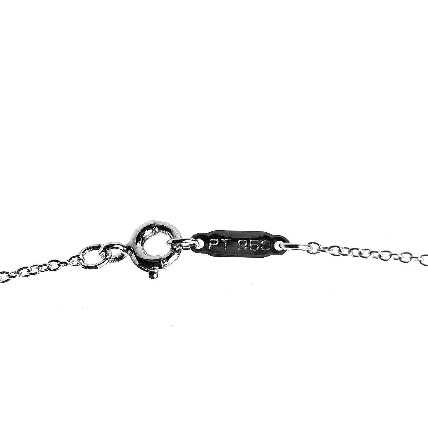 Tiffany Platinum Diamond Small Cross Pendant Necklace 4 of 5