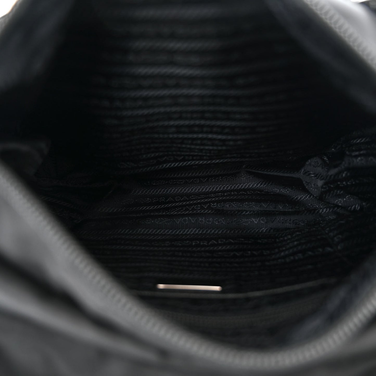 Nylon Vela Saffiano Single Buckle Messenger Shoulder Bag Black