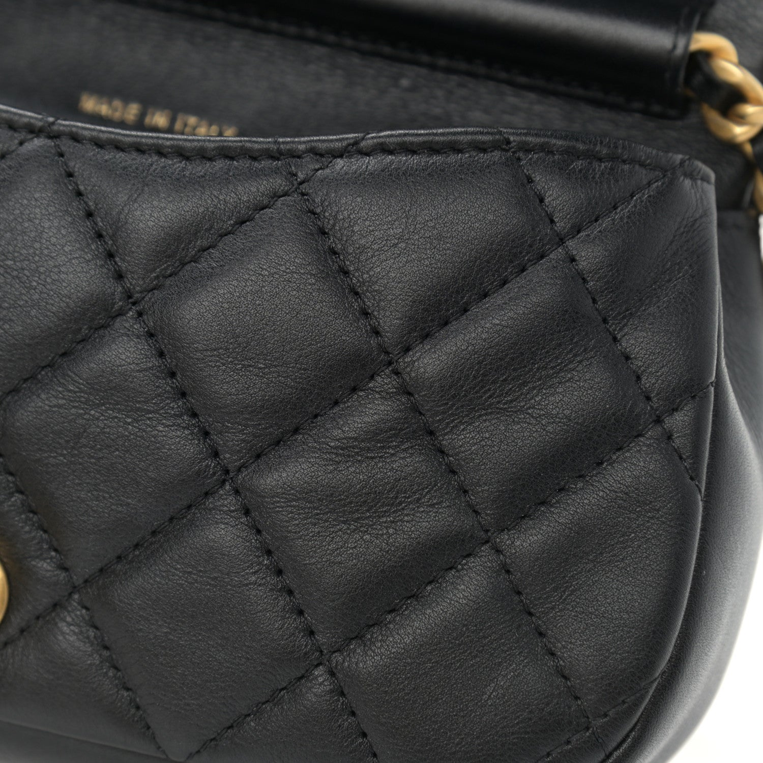 Chanel Calfskin Quilted Coco Mail Clutch With Chain Black 13 of 14