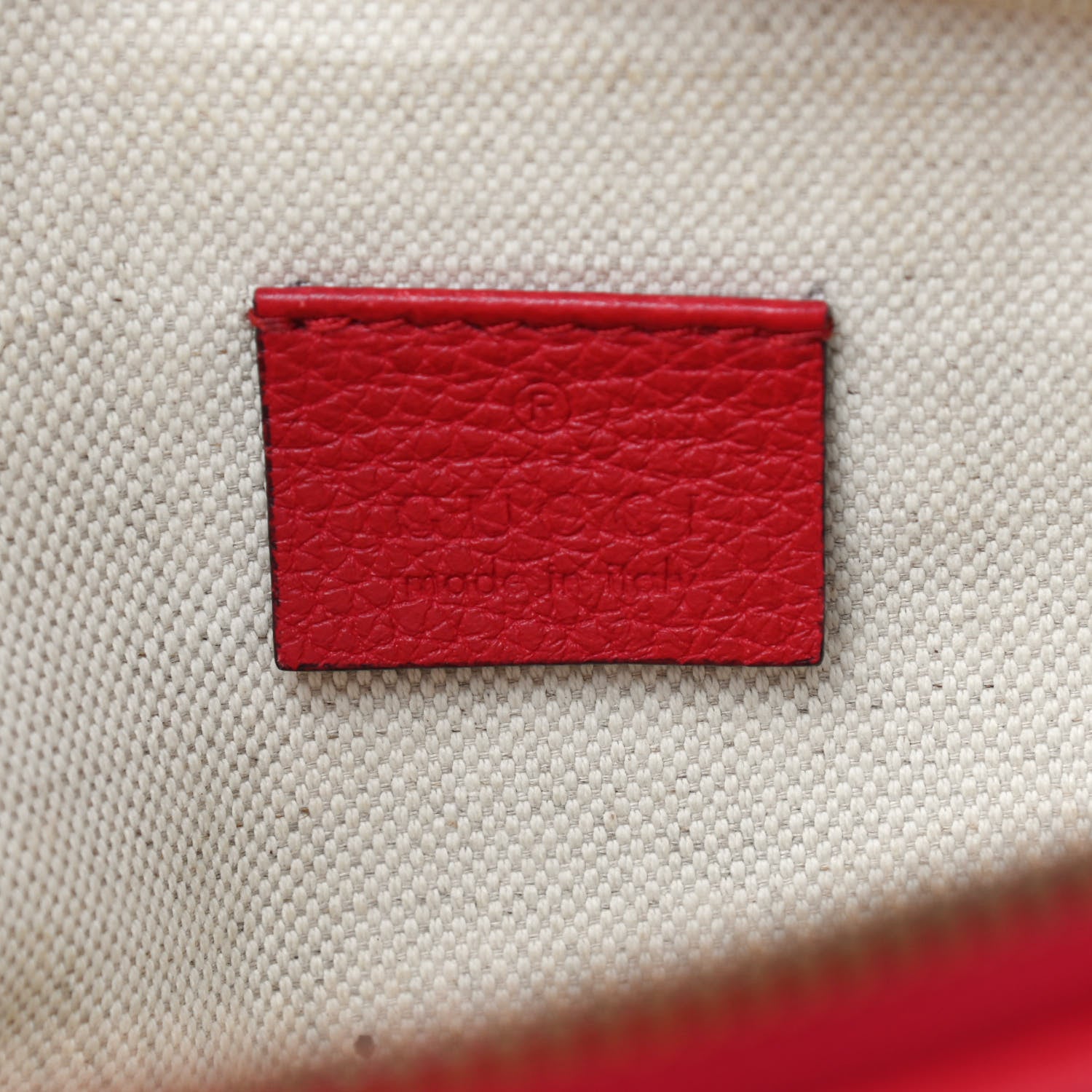 Gucci Grained Calfskin Logo Belt Bag Hibiscus Red 6 of 10