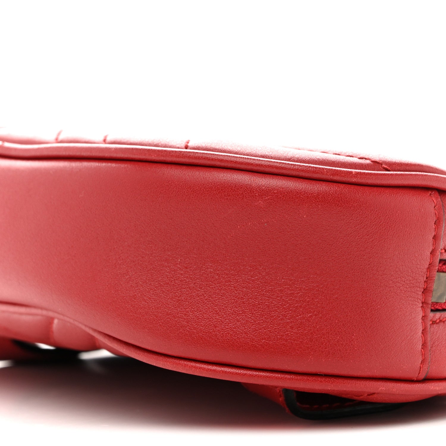 Gucci Calfskin Matelasse GG Marmont Belt Bag 85 34 Hibiscus Red 10 of 12
