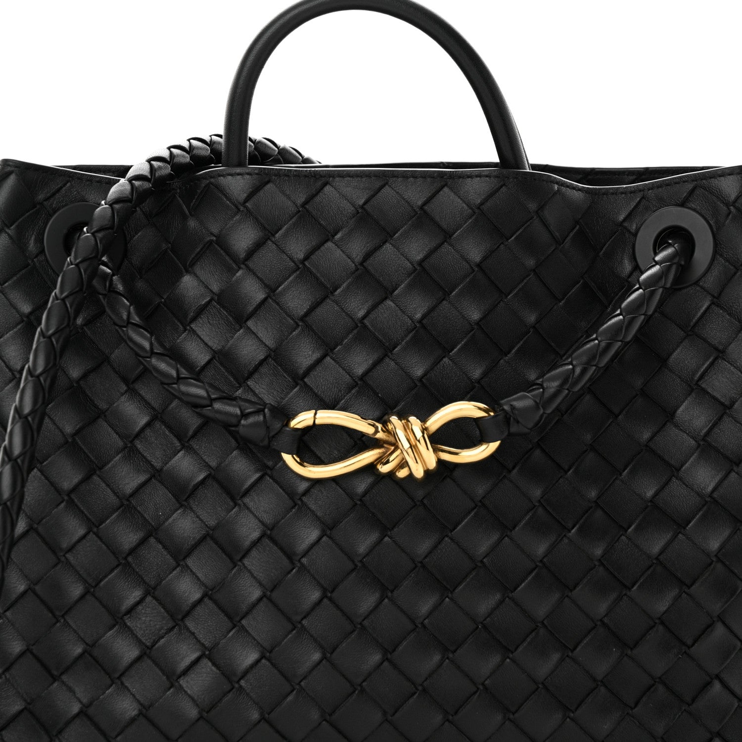 Bottega Veneta Nappa Intrecciato Medium Andiamo Shoulder Bag Black 7 of 12