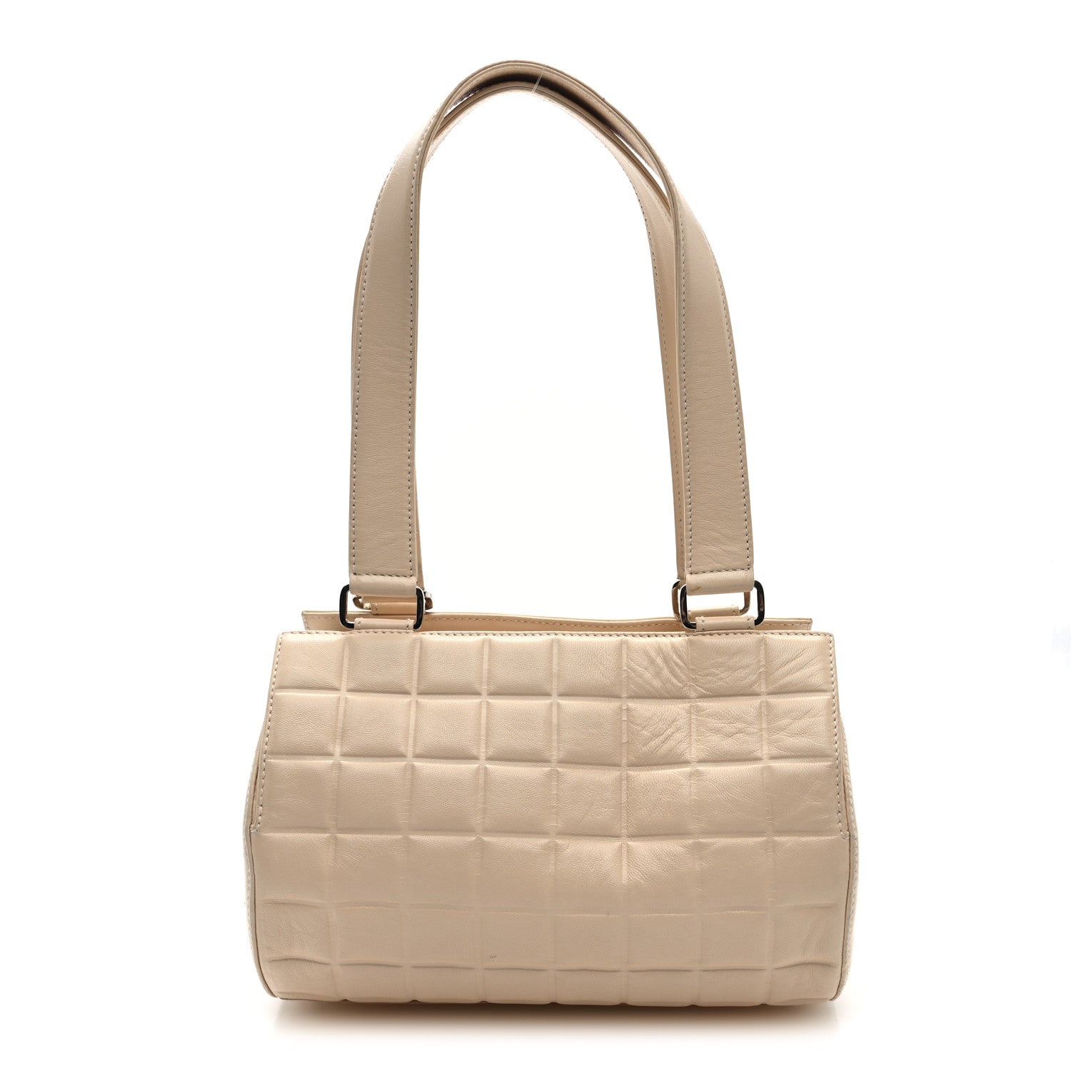 Chanel Lambskin Quilted CC Chocolate Bar Barrel Bag Beige 1 of 10