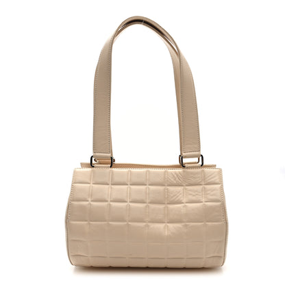 Chanel Lambskin Quilted CC Chocolate Bar Barrel Bag Beige 1 of 10