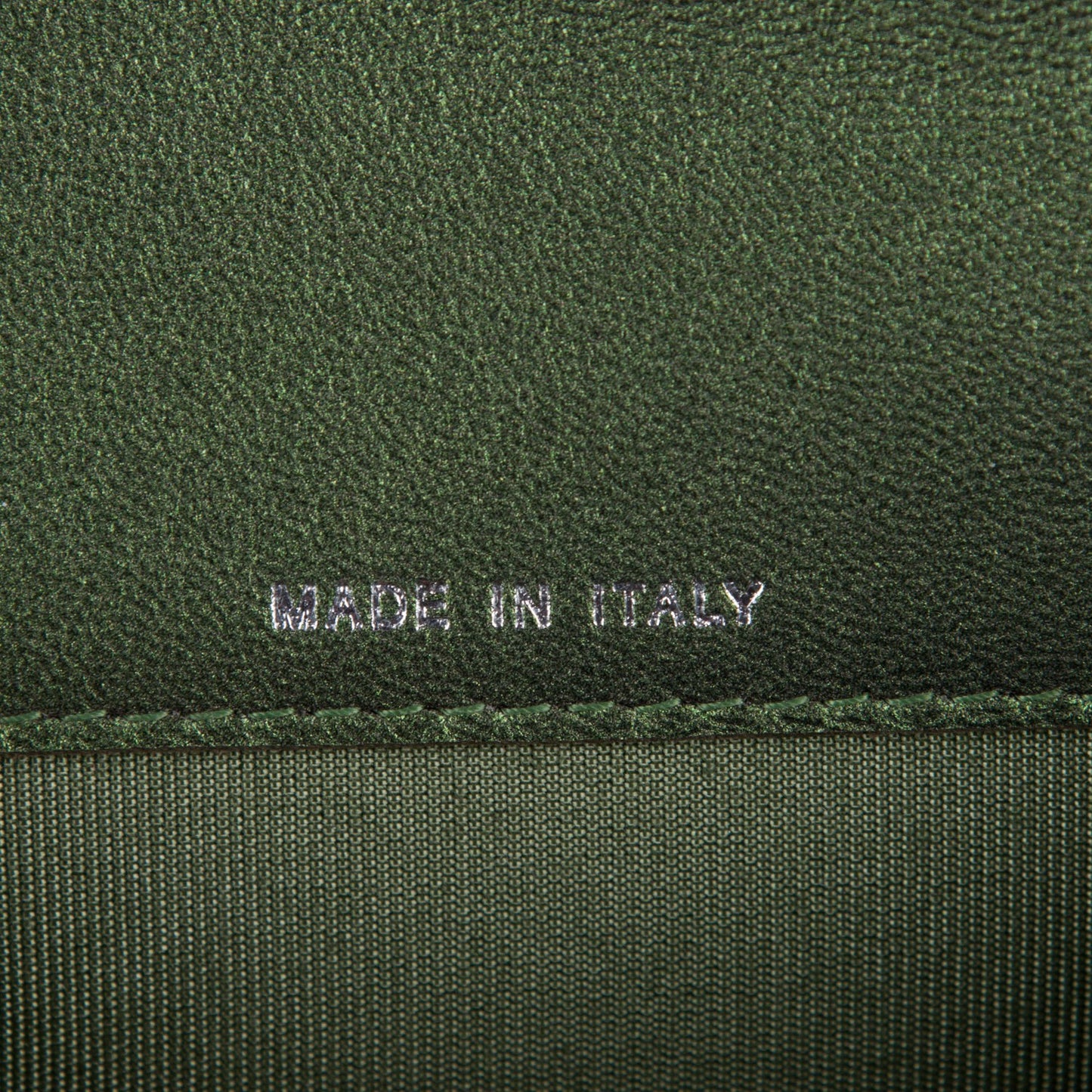 Metallic Lambskin Quilted Card Holder Green