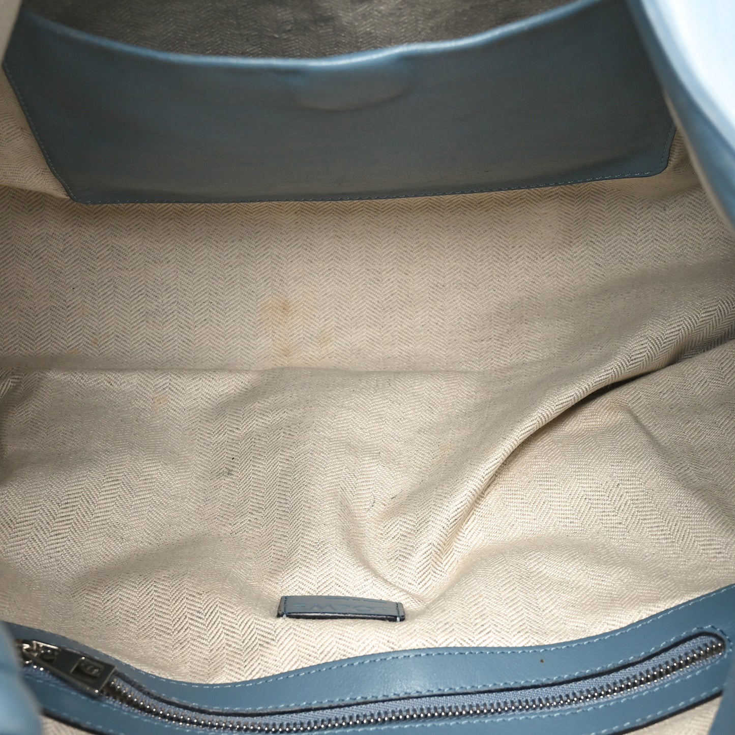 Calfskin Small Flamenco Knot Hobo Stone Blue