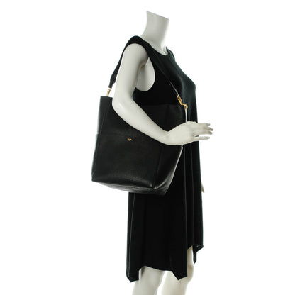 Celine Goatskin Sangle Bucket Bag Black 2 of 6