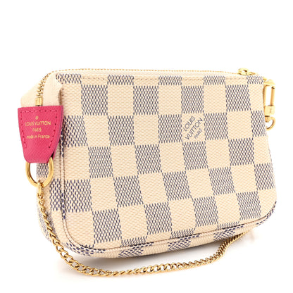 Louis Vuitton Damier Azur 2021 Christmas Animation Hollywood Mini Pochette Accessories Fuchsia 3 of 12