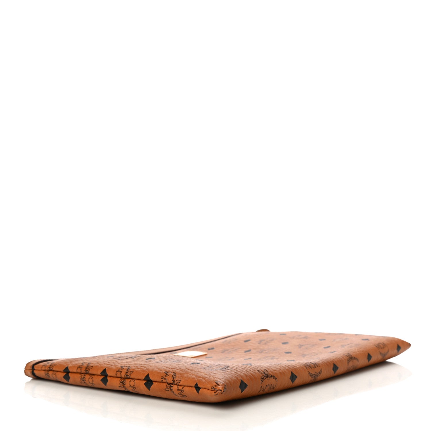 MCM Visetos Large Zip Pouch Cognac 4 of 10