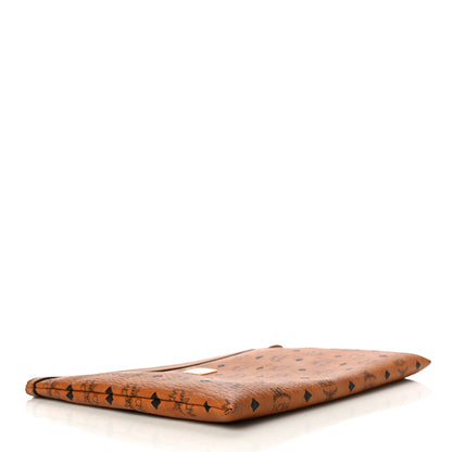 MCM Visetos Large Zip Pouch Cognac 4 of 10