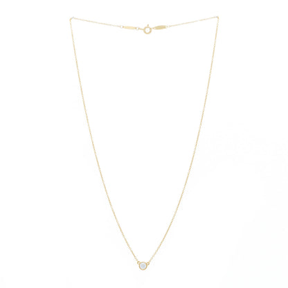 Tiffany 18K Yellow Gold Diamond .17ct Elsa Peretti Diamonds by the Yard Pendant Necklace 3 of 6