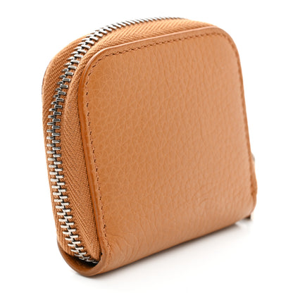 Tom Ford Calfskin Zip Coin Purse Brown 3 of 9