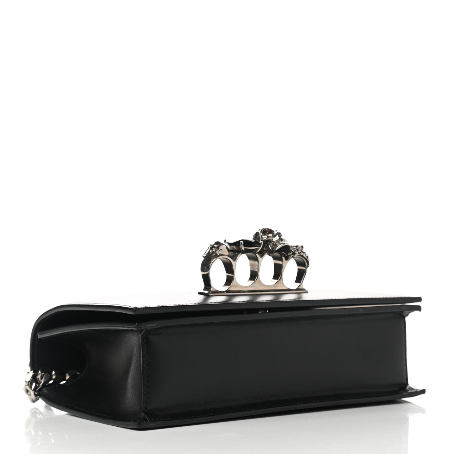 Calfskin Knuckle Shoulder Bag Black