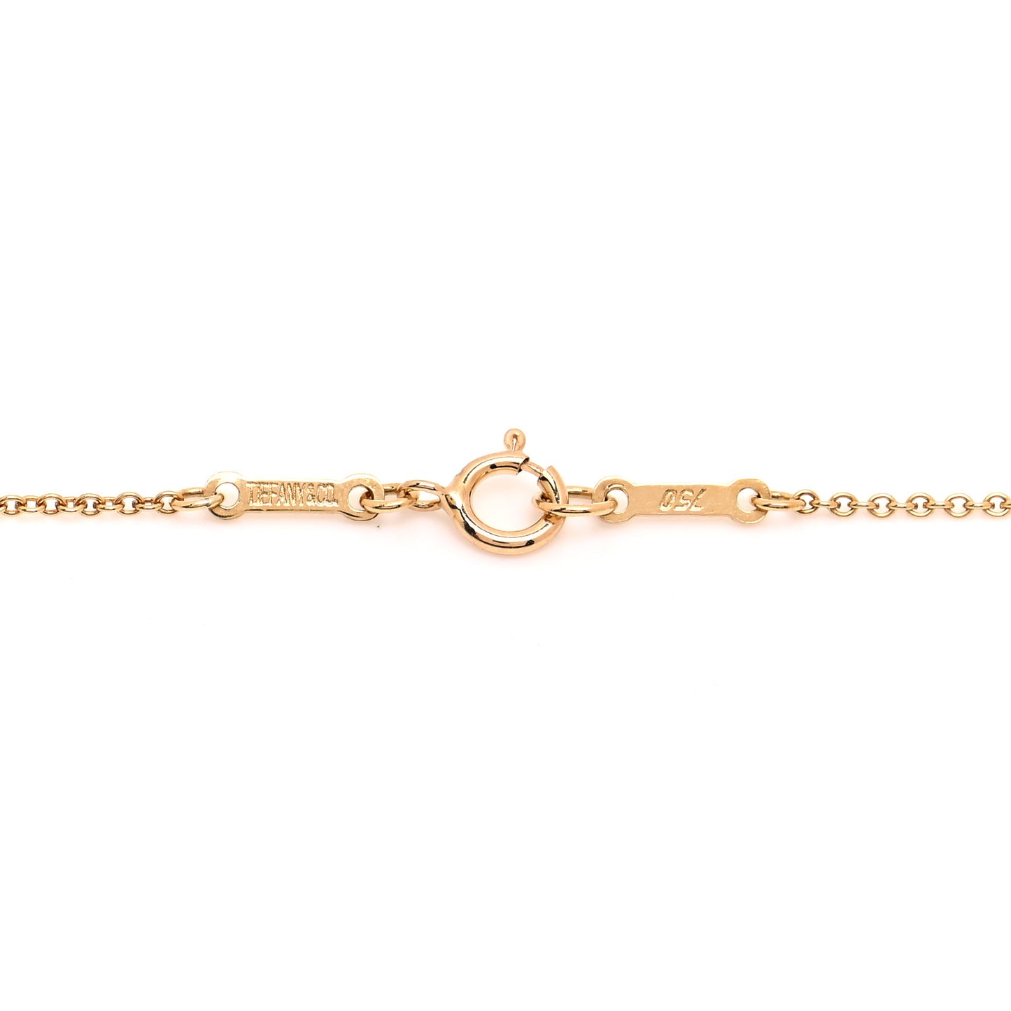 18K Yellow Gold 16mm Elsa Peretti Open Heart Pendant Necklace