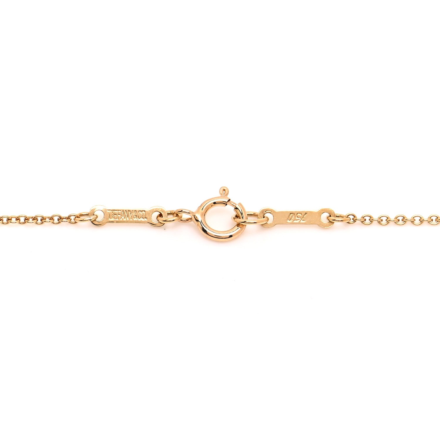 Tiffany 18K Yellow Gold 16mm Elsa Peretti Open Heart Pendant Necklace 5 of 6