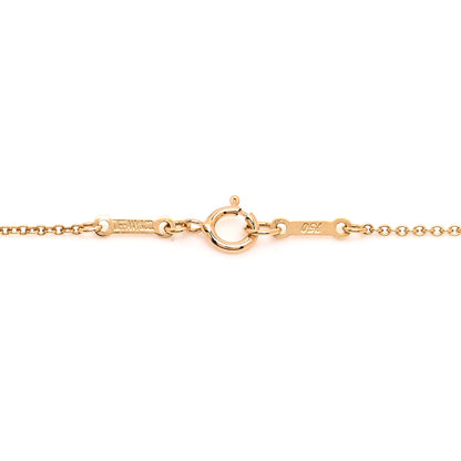 Tiffany 18K Yellow Gold 16mm Elsa Peretti Open Heart Pendant Necklace 5 of 6