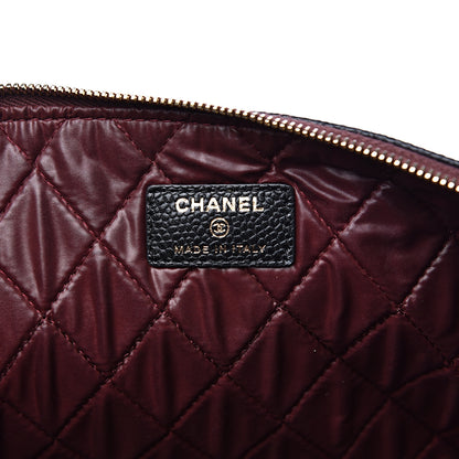 Chanel Caviar Quilted Large Cosmetic Case Black 5 of 7