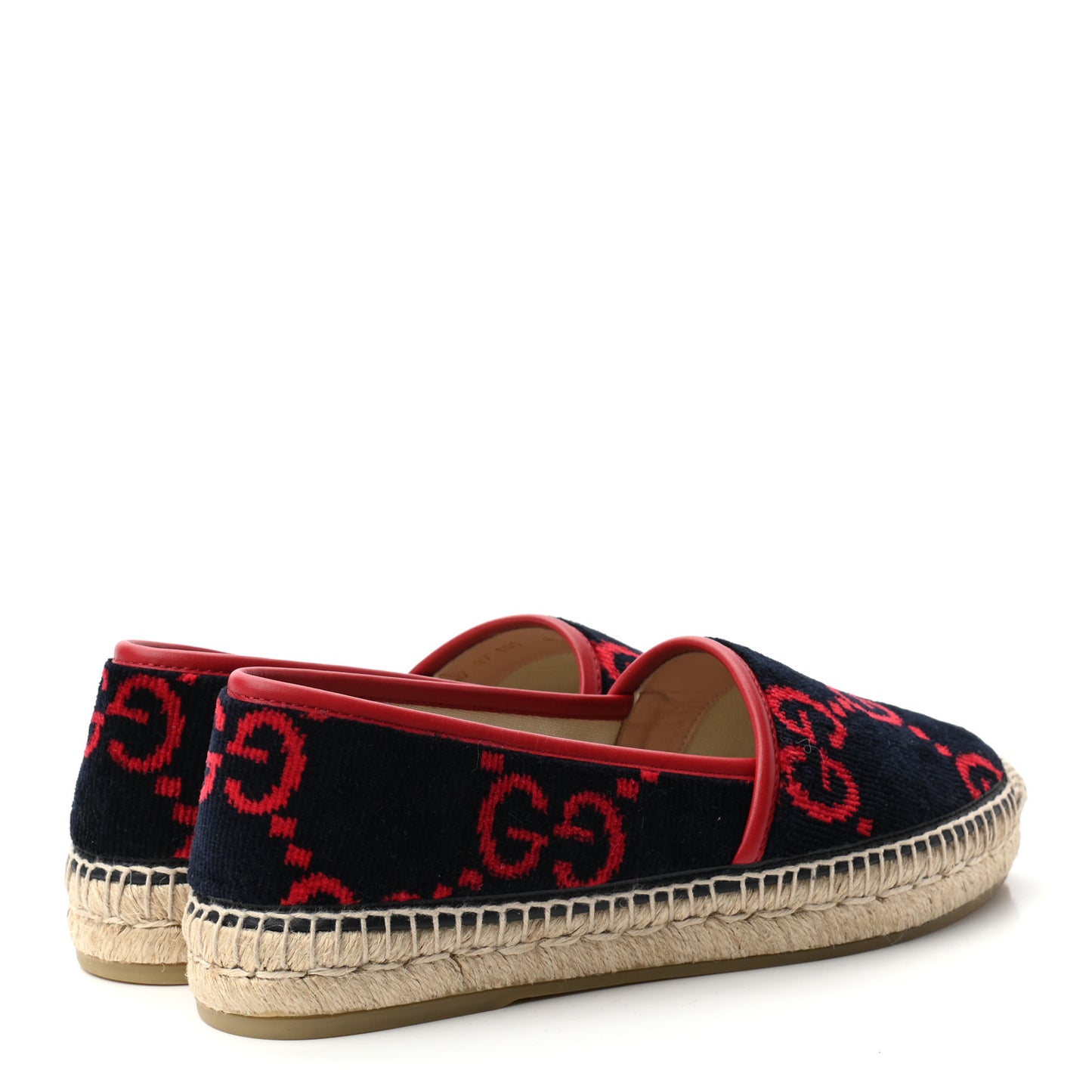 Terry Cloth GG Monogram Espadrilles 37 Blue Red