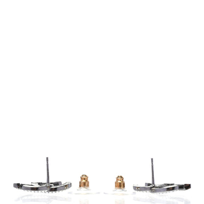 Chanel Ruthenium Crystal CC Earrings 4 of 5