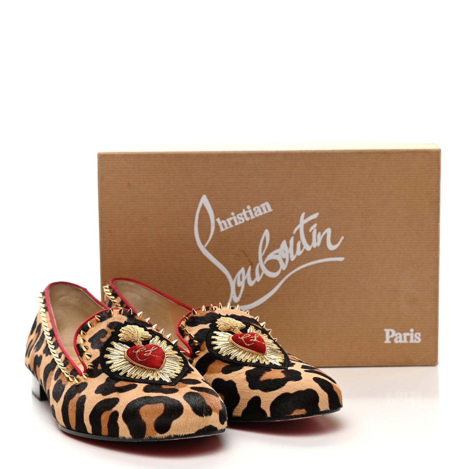 Christian Louboutin Pony Hair Safari Mi Corozon Loafers 41 Brown 11 of 11