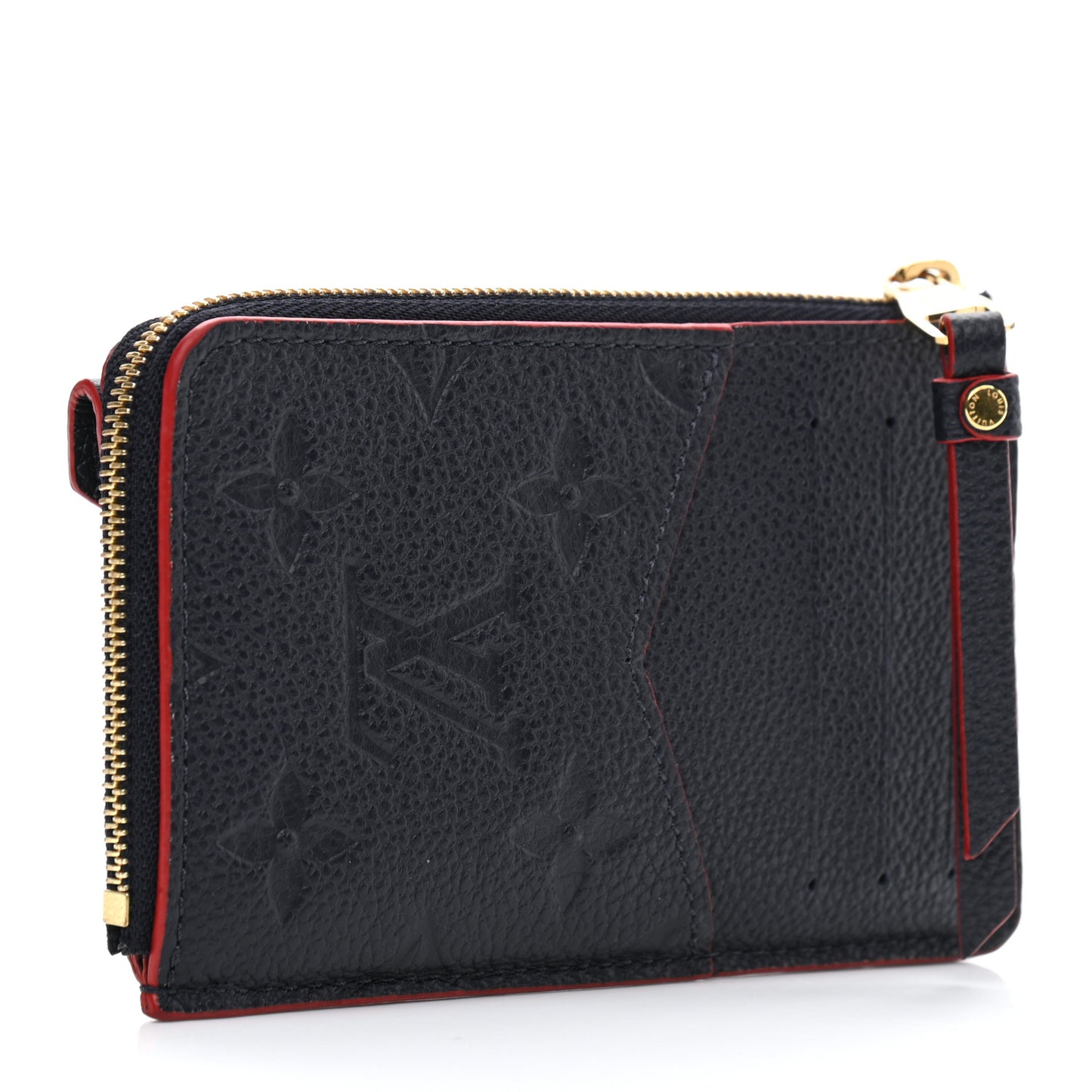Empreinte Recto Verso Card Holder Marine Rouge