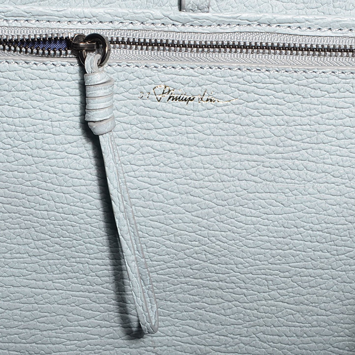 3.1 Leather Large Pashli Satchel Light Blue