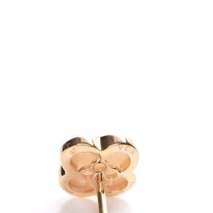 Van Cleef & Arpels 18K Yellow Gold Mother of Pearl Pure Alhambra Earrings 6 of 7