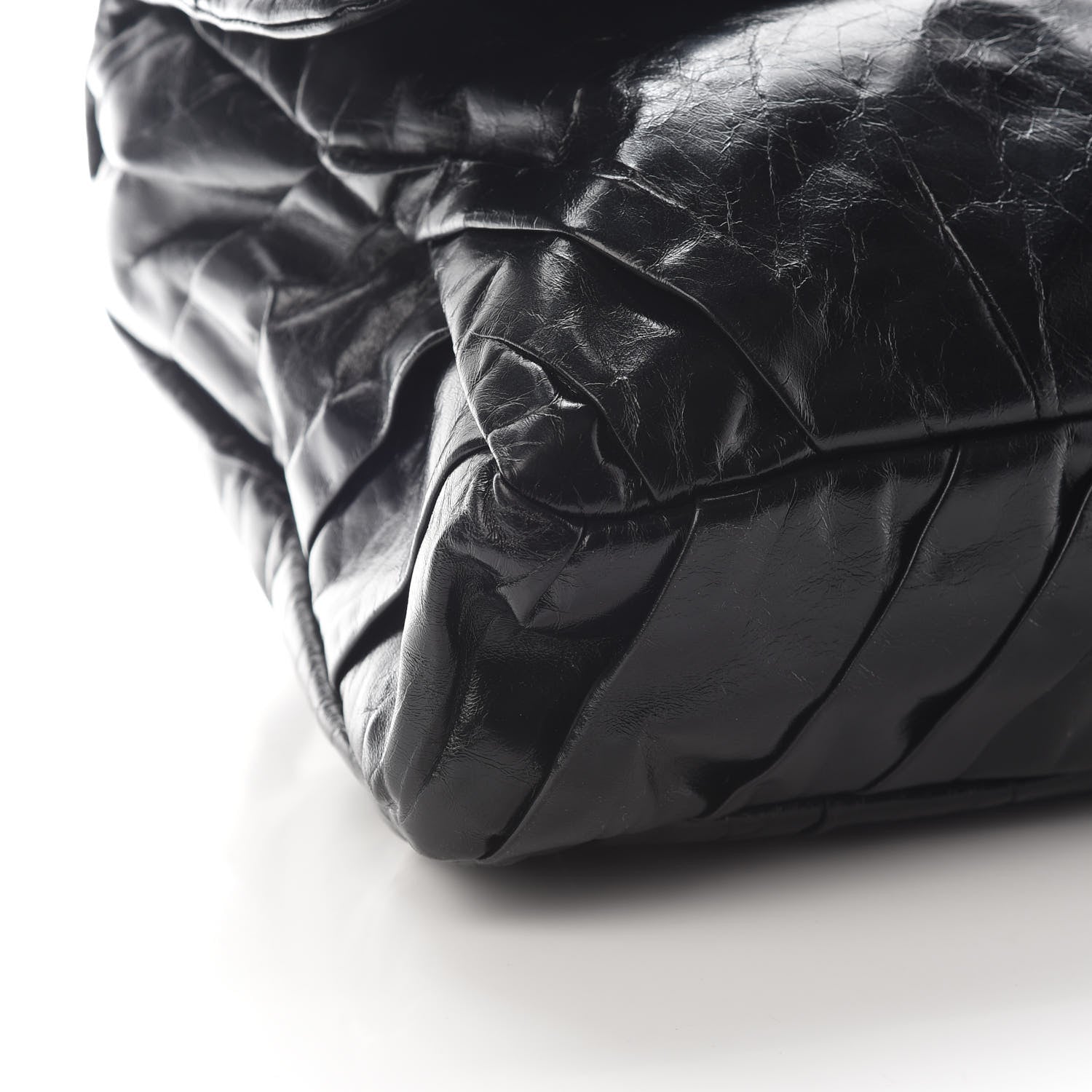 Chanel Glazed Calfskin Twisted Maxi Flap Black 8 of 9