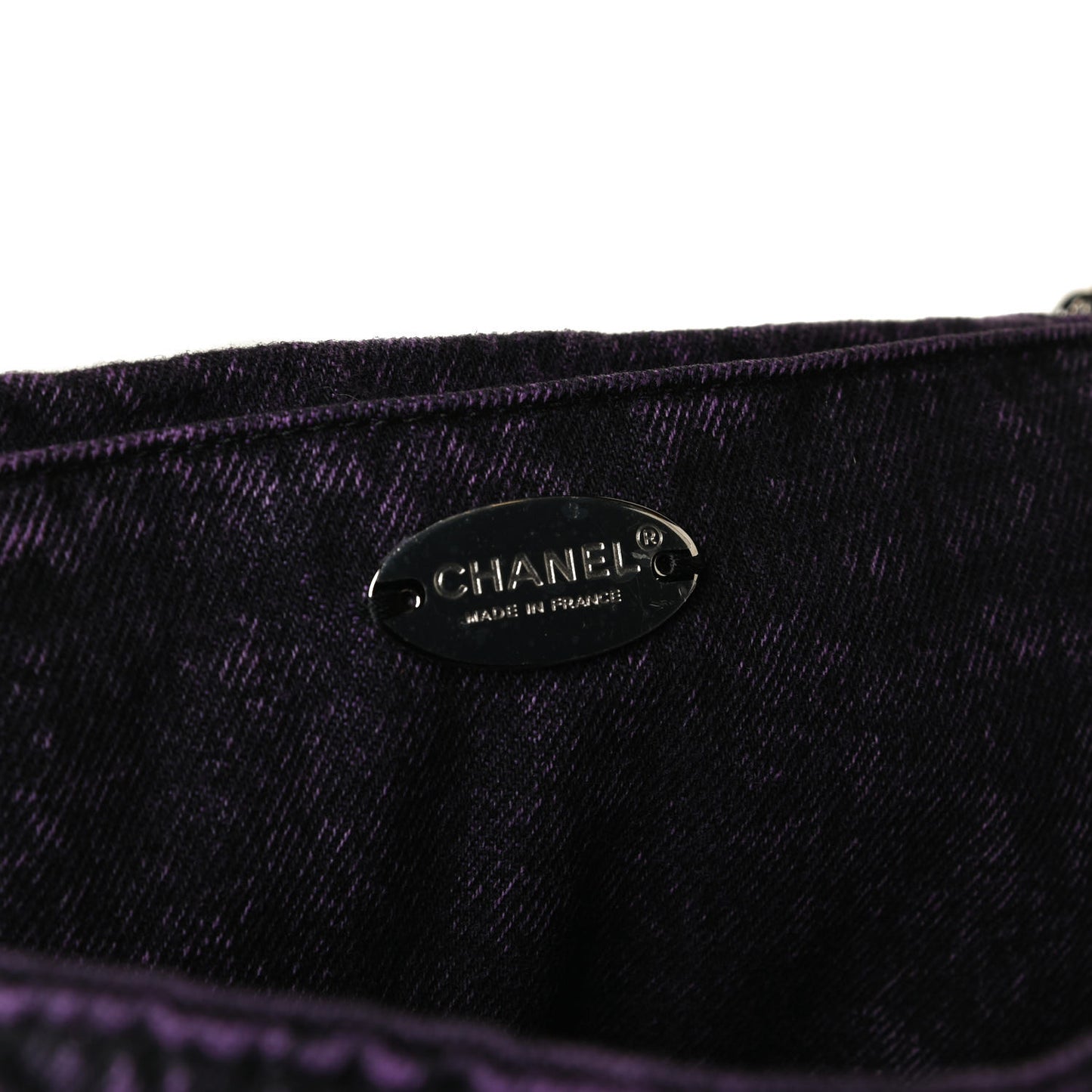 Denim Quilted Denimpression Flap Purple Black
