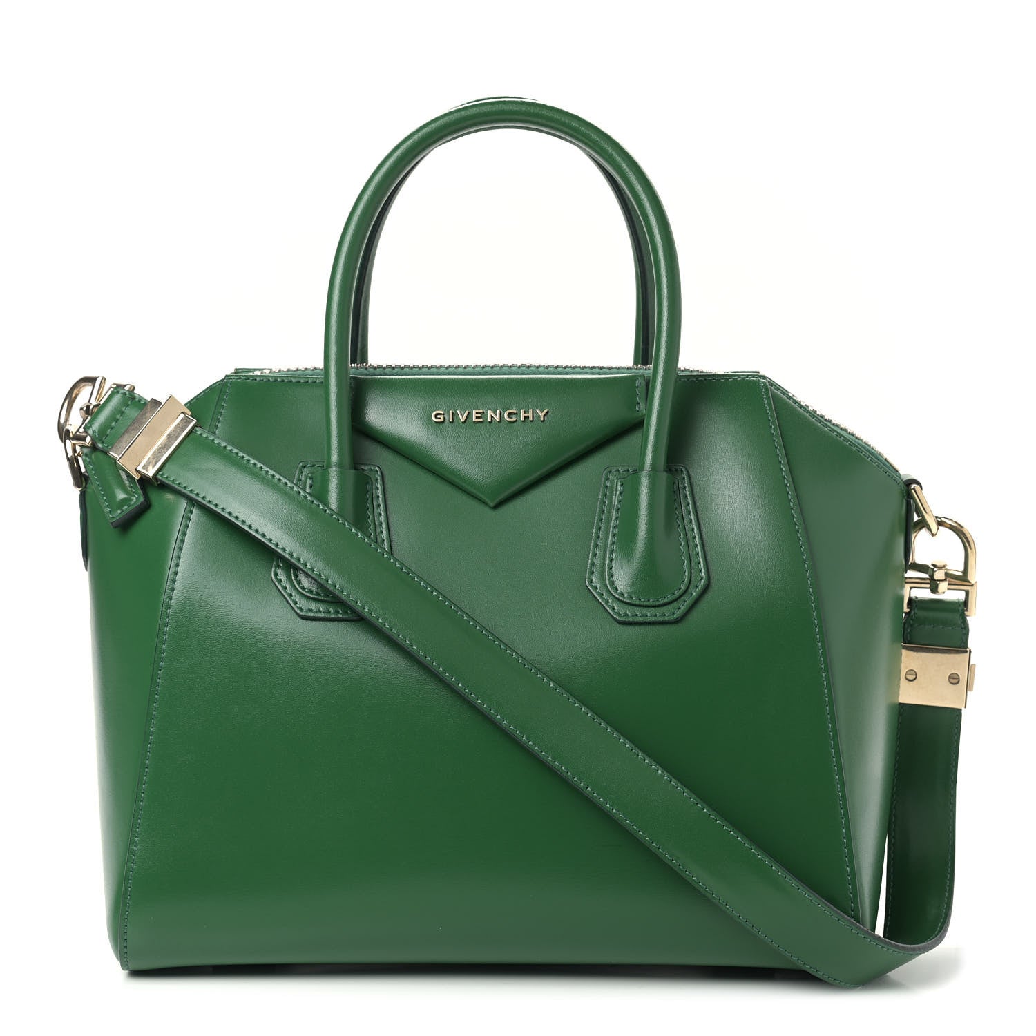 Givenchy Shiny Lord Calfskin Small Antigona Emerald 1 of 13